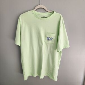 Vineyard Vines Light Green Key Lime Whale T-Shirt 100% Cotton Size L